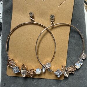 Elegant Crystal Hoop Earrings